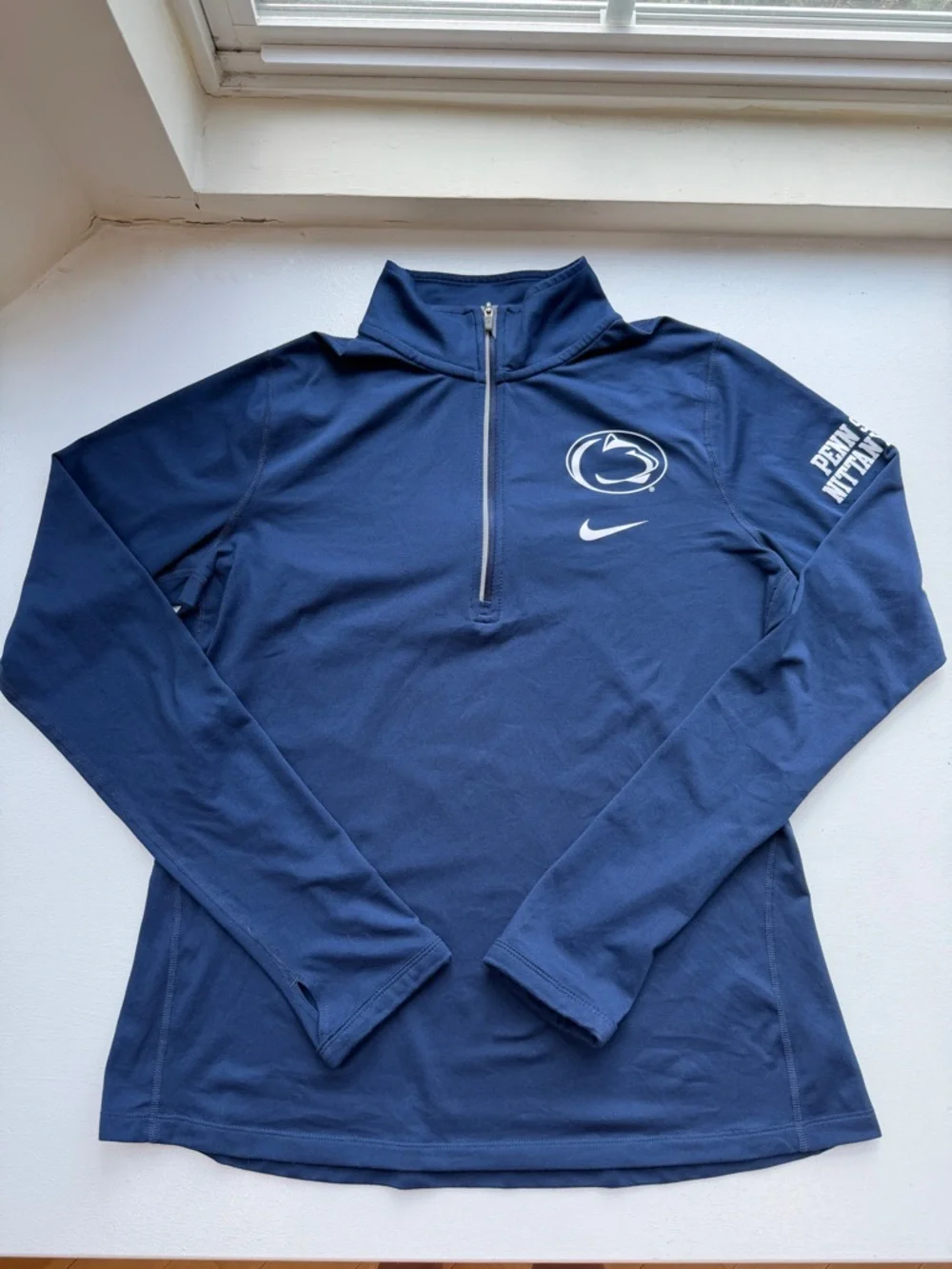 Nike Dri Fit Penn State Navy Quarter Zip Pullover Women’s Large